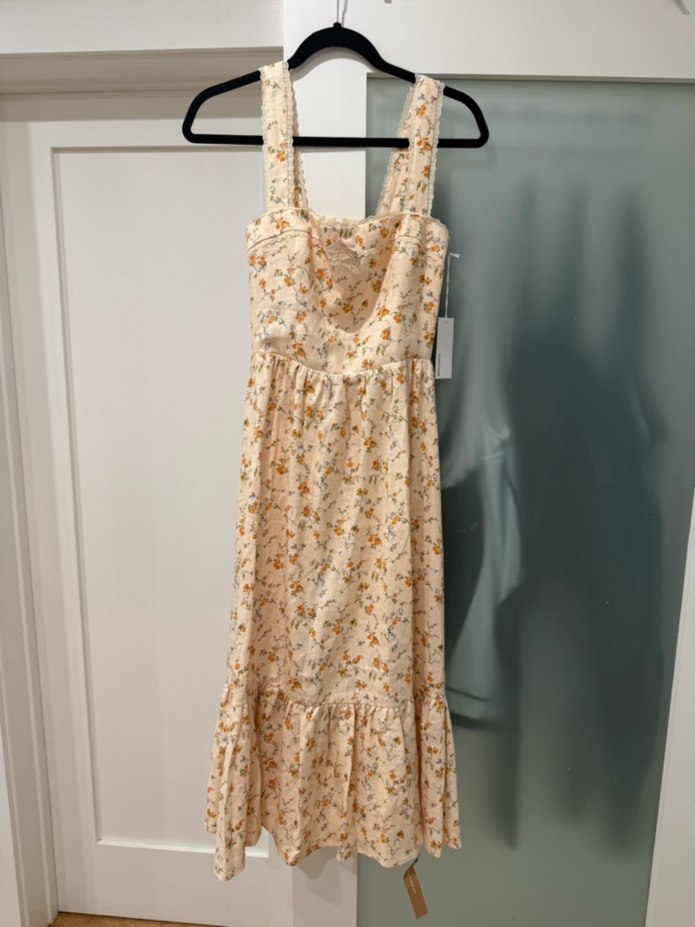 Reformation Rowen Linen Dress Sz 4 NWT